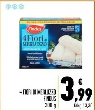 Conad City Findus 4 Fiori Di Merluzzo 300 G(ml) offerta