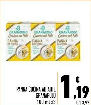 Conad City Granarolo Panna Da Cucina 300 G(ml) offerta