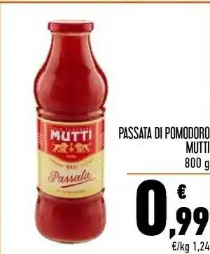 Conad City Mutti Passata Di Pomodoro 800 G(ml) offerta
