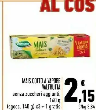 Conad City Valfrutta Mais Cotto A Vapore offerta