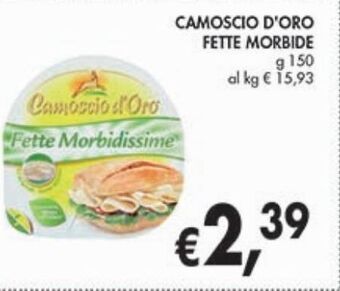Camoscio d'oro fette morbide