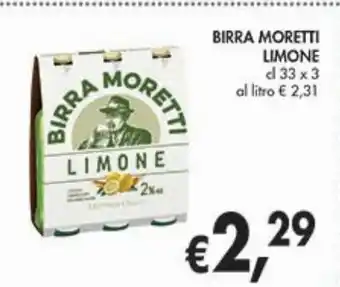 Birra moretti limone