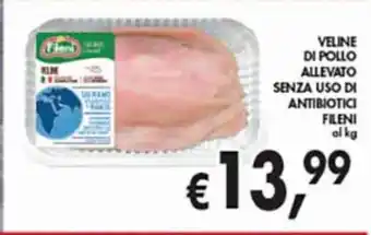 Supermercato Coal Veline di pollo allevato senza uso di antibiotici fileni offerta