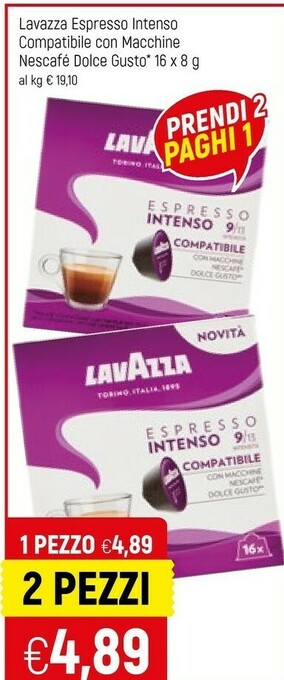 Famila Lavazza Espresso Intenso Compatibile Con Macchine Nescafe Dolce Gusto offerta
