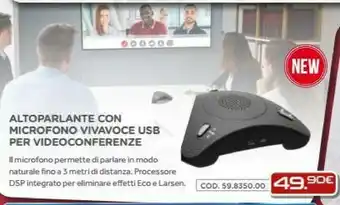 Gbc GBC Altoparlante Con Microfono Vivavoce Usb Per Videoconferenze offerta
