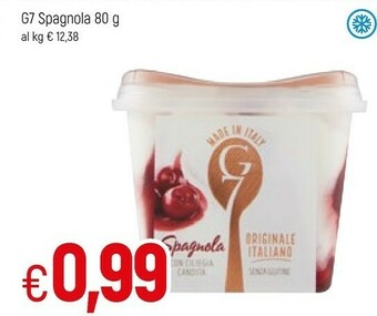 Famila G7 - Spagnola Gelato Originale Italiano 80 G(ml) offerta