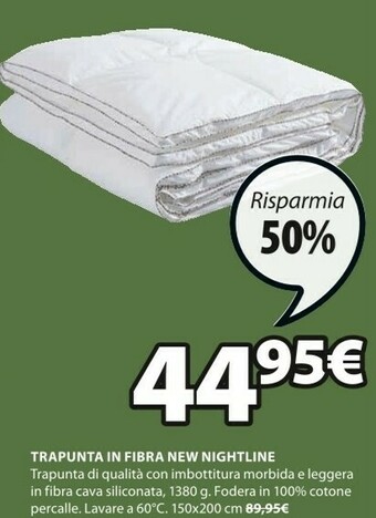 JYSK Trapunta In Fibra New Nightline offerta