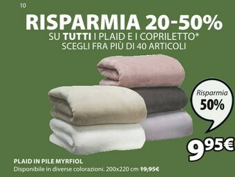 JYSK Plaid In Pile Myrfiol offerta