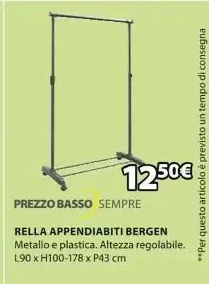 JYSK Rella Appendiabiti Bergen offerta