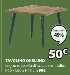 JYSK Tavolino Okslund offerta