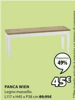 JYSK Panca offerta