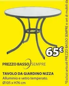 JYSK Tavolo Da Giardino Nizza offerta