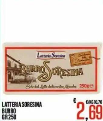 Supermercati EffePiù Latteria Soresina Burro 250 gr offerta
