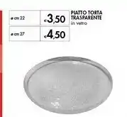 Bennet Piatto Torta Trasparente offerta