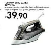 Bennet Rowenta Effective + DX1635 Ferro A Vapore Acciaio Inossidabile 2400 W Marrone offerta
