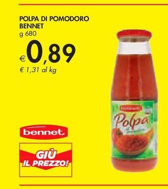 Bennet Polpa di pomodoro bennet offerta