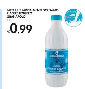 Bennet Latte uht parzialmente scremato piacere leggero granarolo offerta