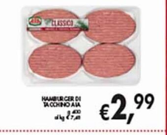 Supermercato Coal Hamburger di tacchino aia offerta