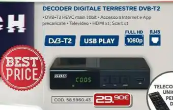 GBC Decoder Digitale Terrestre Dvb-t2