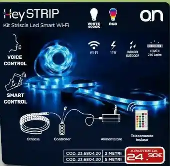 Gbc O.N. Hey Strip Kit Striscia Led Smart Wi-fi offerta
