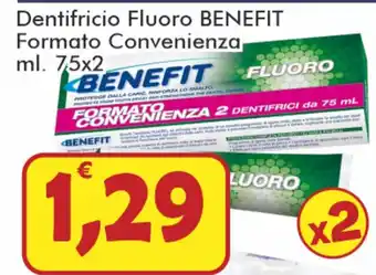 Benefit Dentifrico Fluoro Formato Convenienza 75x2ml