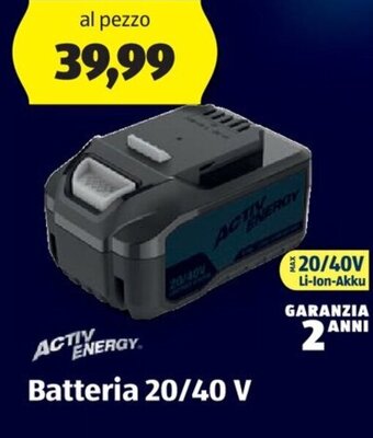 ALDI Activ Energy Batteria, 20/40 V offerta