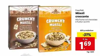 Lidl Muesli croccante 600 g offerta