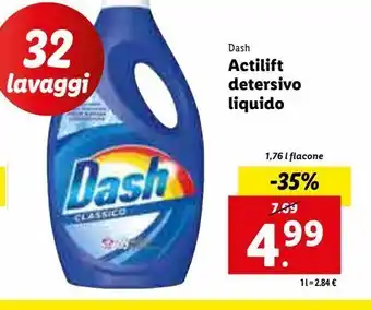 Lidl Actilift detersivo liquido 1.76 l offerta