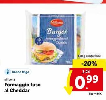 Lidl Formaggio fuso al cheddar offerta