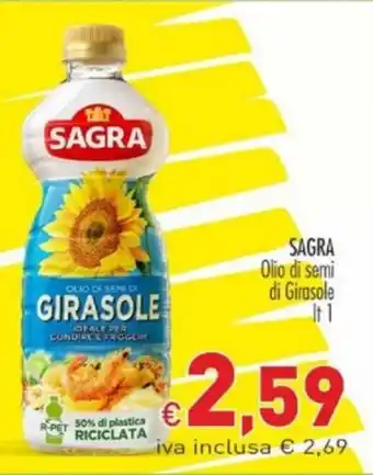Cash & Carry Grossy Sagra Olio di semi di Girasole lt 1 offerta