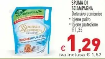 Spuma di Sciampagna Detersivo ecoricarica lt 1,35