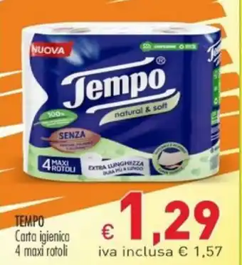 Cash & Carry Grossy Tempo Carta igienica 4 maxi rotoli offerta