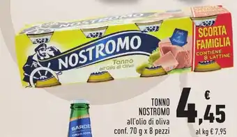 Conad Nostromo Tonno all'olio di oliva conf. 70 g x 8 pezzi offerta