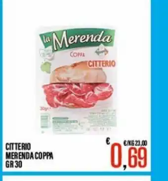 Supermercati EffePiù la Merenda Citterio Merenda Coppa 30 gr offerta