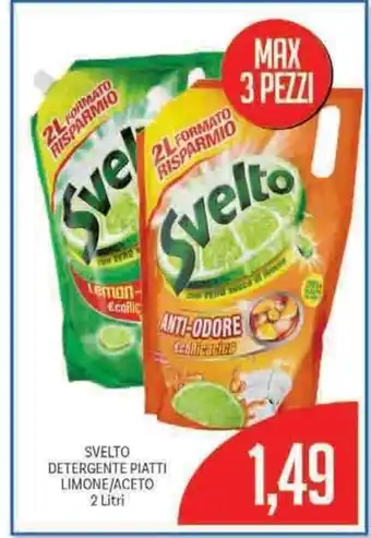 Supermercati Piccolo Svelto Detergente Piatti Limone/Aceto 2L offerta