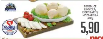 Supermercati Piccolo Beneduce Provola/Fiordilatte/Mozzarella offerta