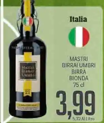 Supermercati Piccolo Italia Mastri Birrai Umbri Birra Bionda 75cl offerta