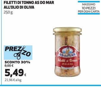 Coop Filetti di tonno as do mas all'olio di oliva offerta