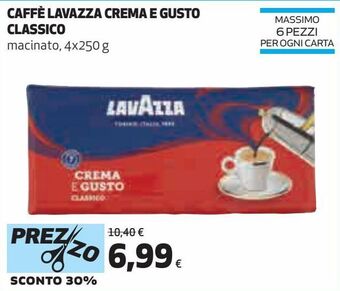 Ipercoop Caffé lavazza crema e gusto classico macinato offerta