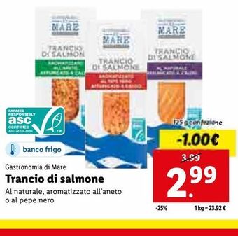 Lidl Trancio di salmone offerta