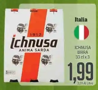 Supermercati Piccolo Italia Ichnus Birra 33clx3 offerta