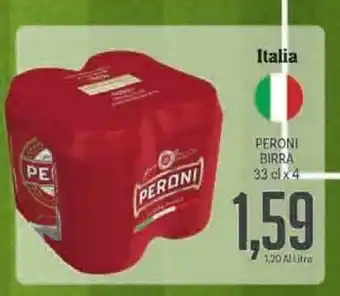 Supermercati Piccolo Peroni Birra 33cl x 4 offerta