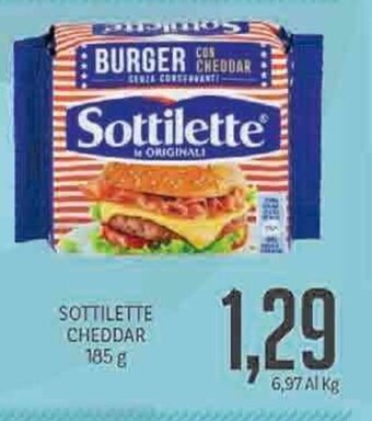 Supermercati Piccolo Sottilette Cheddar 185g offerta