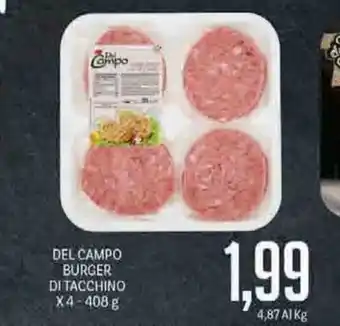 Supermercati Piccolo Del Campo Burger Di Tacchino 408g offerta