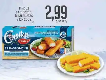 Supermercati Piccolo Findus Bastoncini Di Merluzzo 12-300g offerta