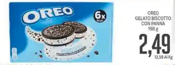 Supermercati Piccolo Oreo Gelato Biscotto Con Panna 198g offerta
