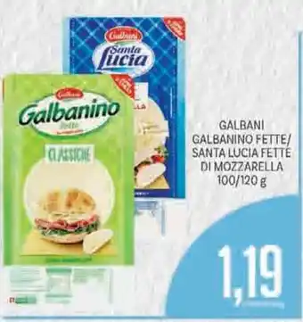 Supermercati Piccolo Galbani Galbanino Fette/Santa Lucia Fette Di Mozzarella 100/120g offerta