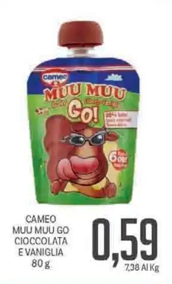 Supermercati Piccolo Cameo Muu Muu Go Cioccolata Evaniglia 80g offerta