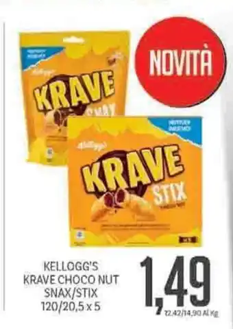 Kellogg's Krave Choco Nut Snax/Stix