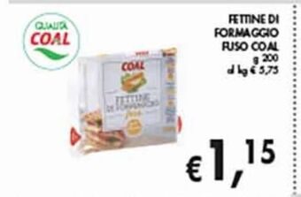 Supermercato Coal Fettine di formaggio fuso coal offerta